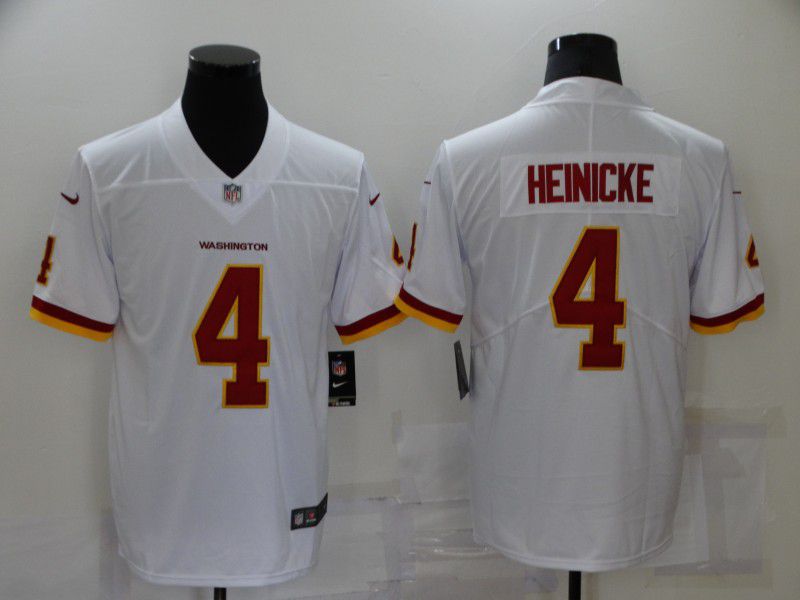 Men Washington Redskins #4 Heinicke White Nike Vapor Untouchable Limited NFL Jersey